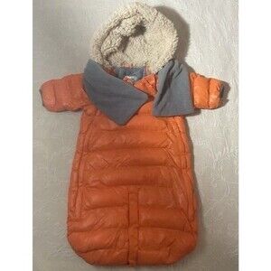 7A.M. Enfant Doudoune DD100 One Piece Infant Snowsuit Bunting Orange Baby 0-3 M.